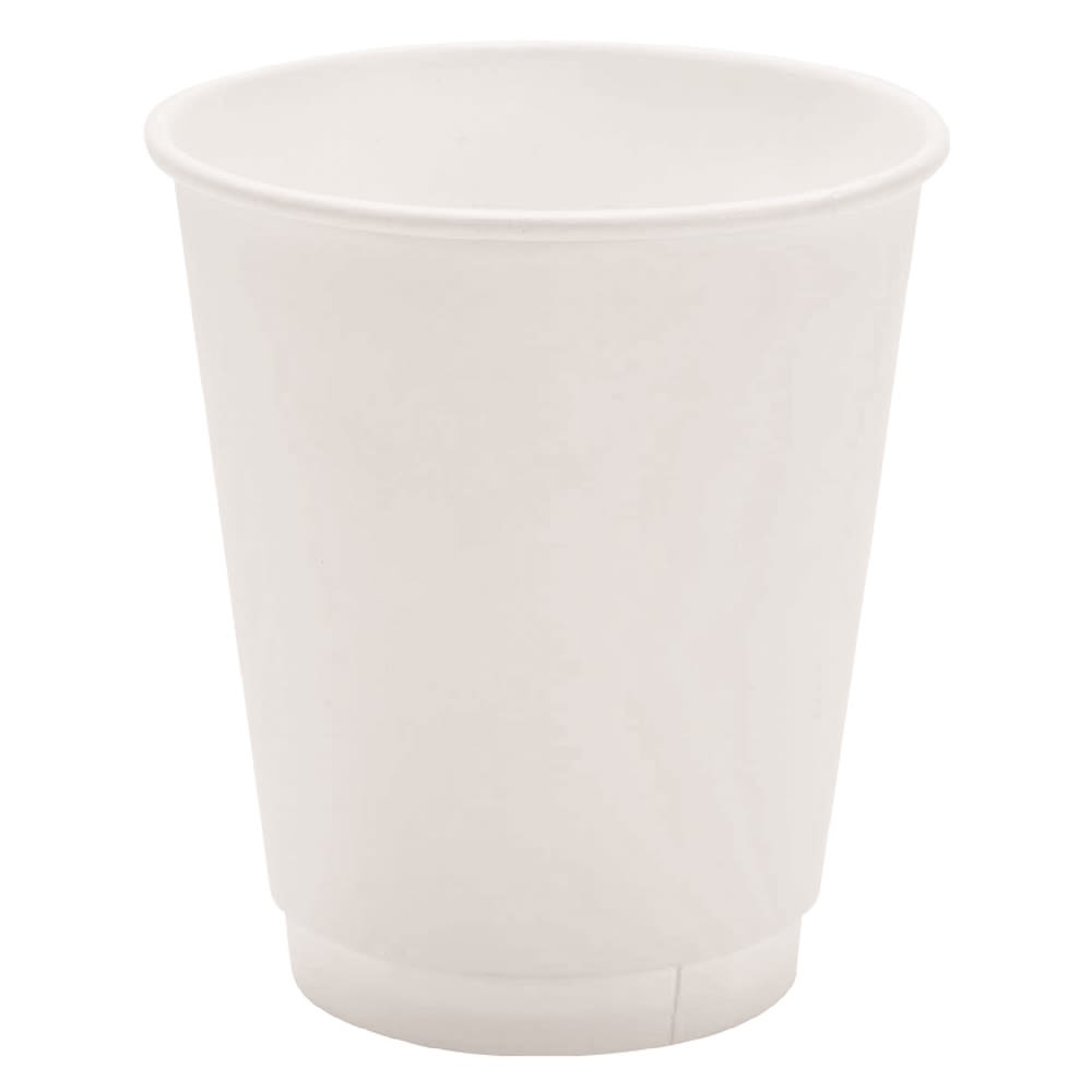 Kanak Double Wall White Paper Cup, 10 oz, Unwrapped